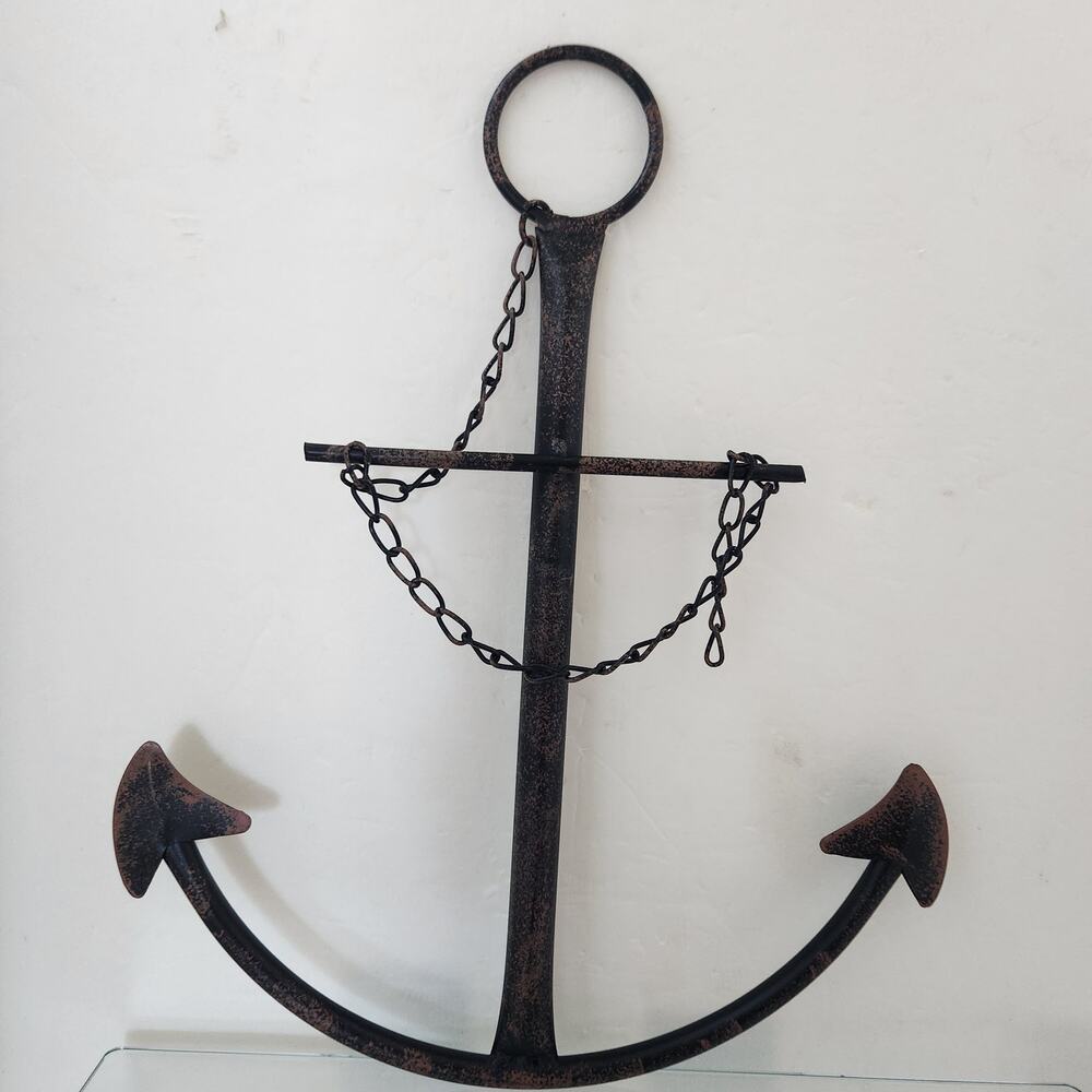 14" Nautical Metal distressed Anchor for decoration